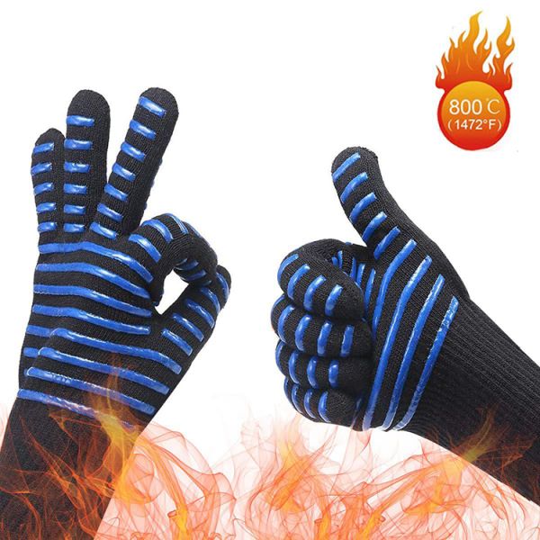 теплостойкие поставки гриля БАРБЕКЮ перчаток барбекю 1472F придают огнестойкость перчаткам для приготовления на гриле