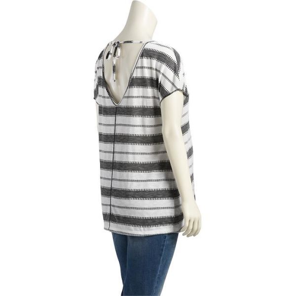 Domain Sleeve Jacquard Back Tie V Neck Maternity Top / Maternity Summer Wear
