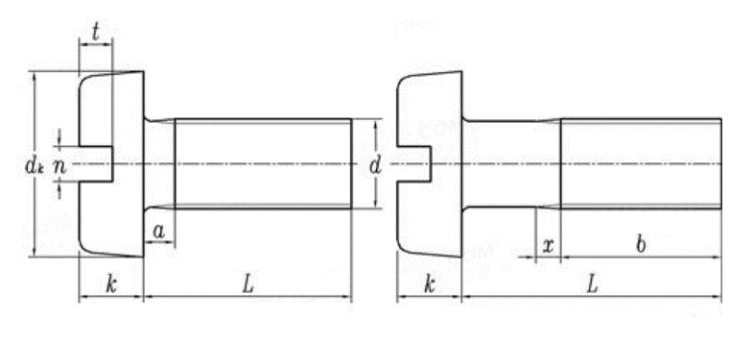 Stainless Steel M5 M2 Slotted Cheese Head Machine Screw A2-70 DIN 84