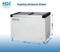 Surgélateur rouge d'acier inoxydable de 268 du litre 110V PI3 de congélateur profond de coffre 9,5