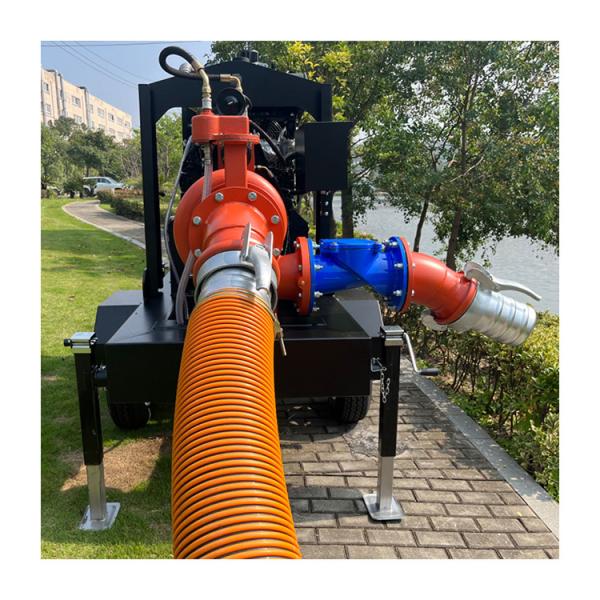 Vacuum Assisted Priming Pump 6 Inch Durable Self Priming Centrifugal Dewatering Pump Head Diesel Pump
