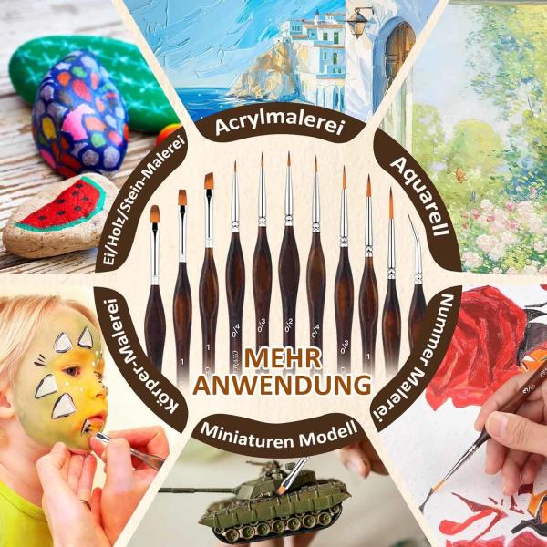 Long Lasting Hobby Paint Brushes For Models Tabletop Wargaming