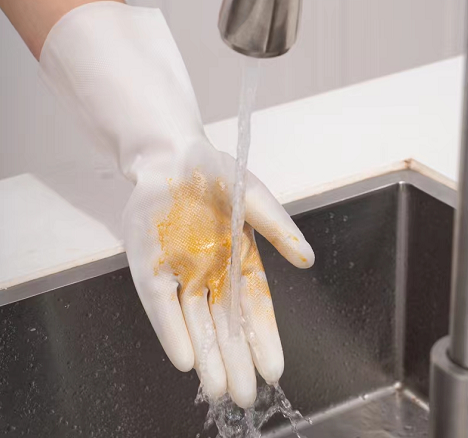 Solvent Retance Nitrile Dishwashing Gloves 15 Mil Industrial Work