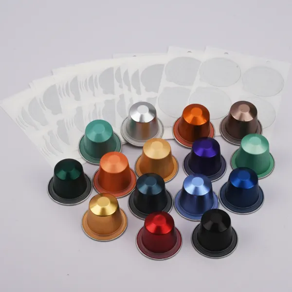 Disposable Customized Printed Seal Lid Empty Aluminum Foil Coffee Capsules for Packaging