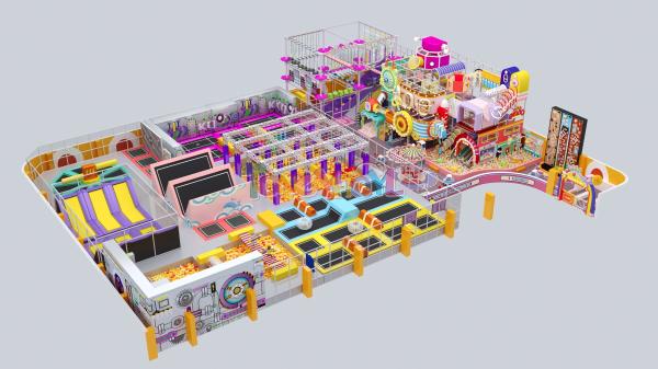 Safety Adult Indoor Trampoline Park 12FT 14FT 15FT Indoor Mall Playground Equipment