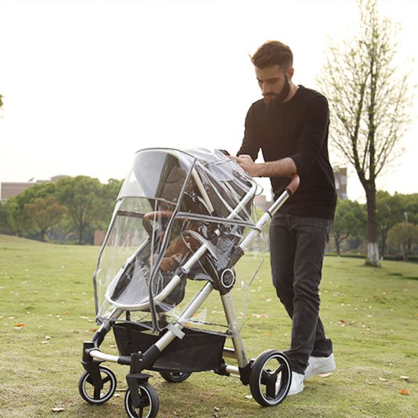 EVA Customize Weather Shield Clear PVC Baby Stroller Rain Cover