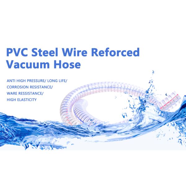 Steel Wire Suction PVC Flexible Tubing High Pressure UV Chemical Resistant Thick Vinyl Hose Tube, 10 FT