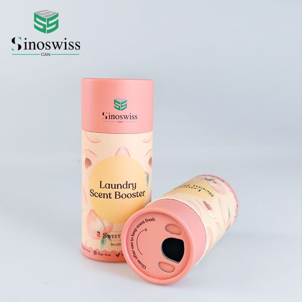 Laundry Beads Packaging Cylindrical Paper Tubes Custom Printing 100% Biodegradable