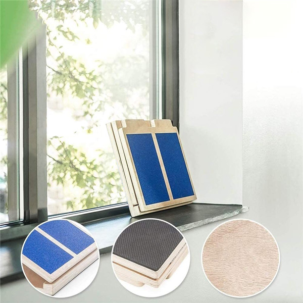 Blue Portable Wooden Calf Stretcher Adjustable Wooden Fitness Equipment