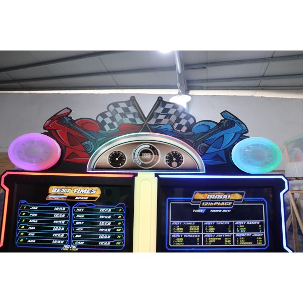Super Motor Bike Racing Arcade Machine D2400 * W2450 * H2500mm Size 300W Power