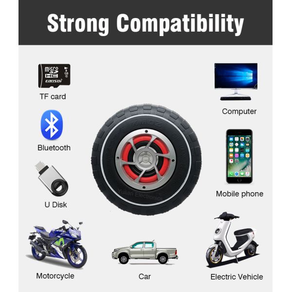 12V 2KG Tyre Motorcycle Mp3 Audio Alarm System Voice Control