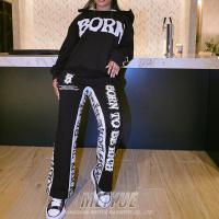 Vêtements de rue personnalisés pour les personnes en détresse pullover 2 pièces Hoodie Slim Fit Costumes de jogging Puff Sweatpants brodés et Hoodie Women Set