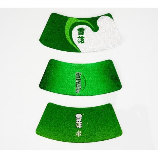 aluminum foil beer label metallized paper 0.2mm thickness aluminum foil gold aluminum foil label