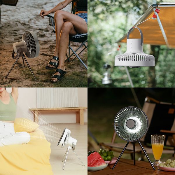 Вентилятор треноги перезаряжаемые света ABS вентилятора батареи 10000mAh на открытом воздухе располагаясь лагерем портативный мини