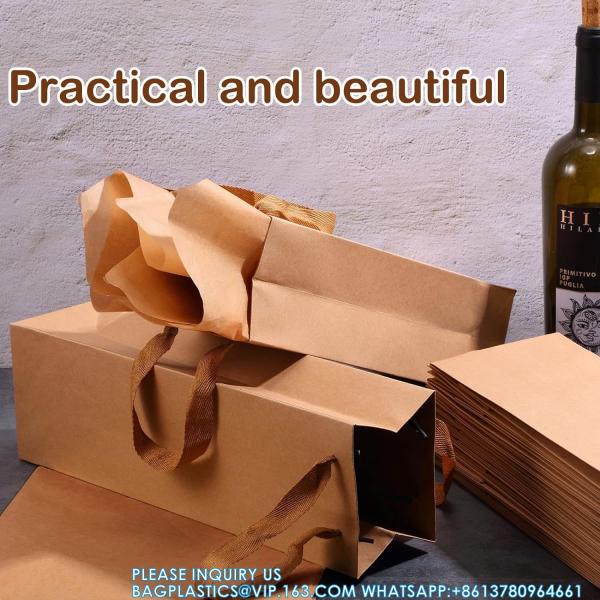 Wine Gift Bags - Wine Gift Bag With Scratch Paper Panel For Personalized Messages - Wine Bags For Wine Bottles Gifts