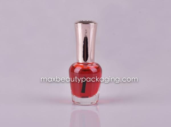 15ml glass nail polish bottle shiny metallic gold nail polish cap plastic cosmetic nail polish packaging