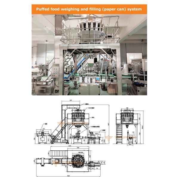 Automatic Food Packing Machine for Paper Aluminum Tin Cans Powder Nuts Sauce Filling Sealing Can Seamer