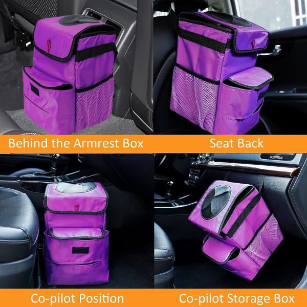 Car Trash Can For Car Cute, Car Trash Bag Bin Hanging Waterproof Automotive Car Garbage Cans Leak Proof Vehicle