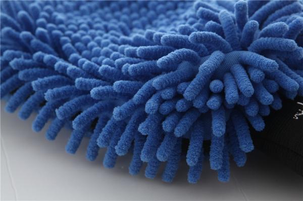 Blue color microfiber plush chenille car cleaning detailing house cleaning wash mitts/gloves