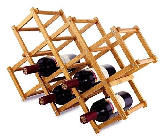 Home Decor Wood Racks And Holders 8 Bottles Bamboo Wine Bottle Holder