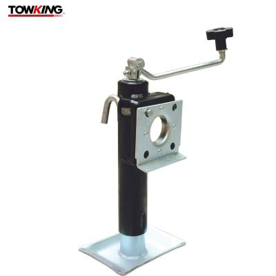 Black Powder Coated Agricultural Trailer Jack With L Bend Bracket Top Handle