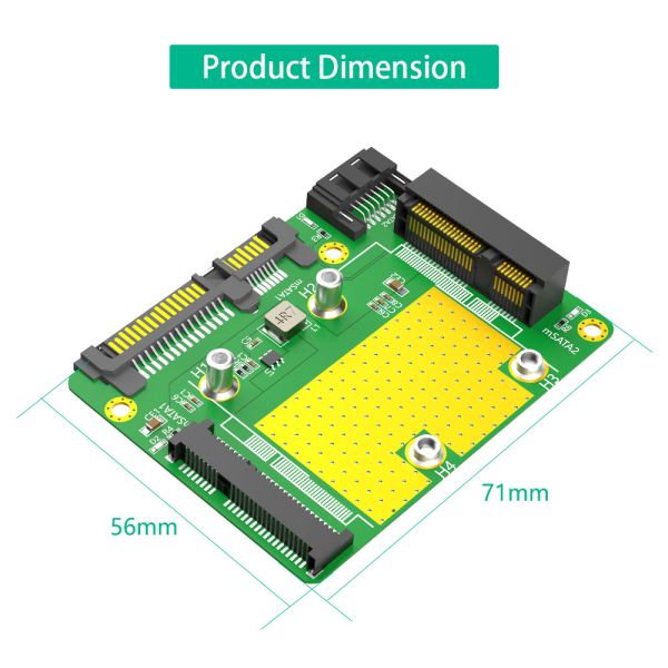 Настроенный USB Dual Msata SSD к Dual SATA3 адаптер Новая версия