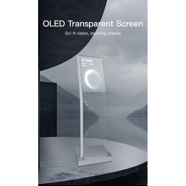 30 inch Vertical Self-luminous OLED LG Transparent Screen TV Advertising Display with PCAP Touch Screen