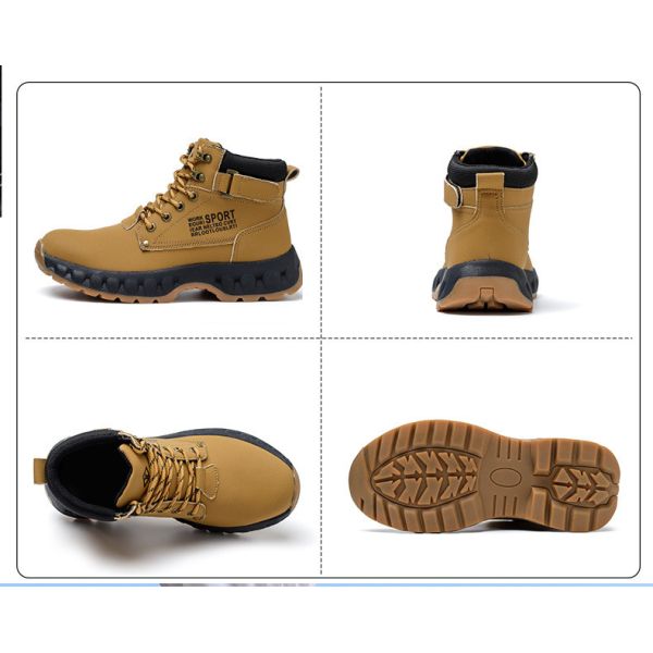 Botas de trabajo de seguridad Botas de seguridad de microfibra Botas de seguridad de Kevlar Botas de seguridad de suela de caucho Botas de trabajo