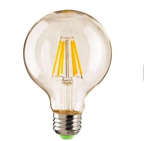 Bulbo brilhante do filamento do diodo emissor de luz do globo, bulbo branco morno 3300K de vidro do diodo emissor de luz do filamento