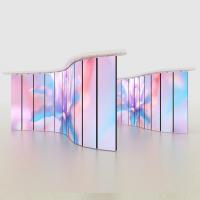 CE glissant l'affichage de mur mené d'intérieur se pliant transparent d'écran de LED