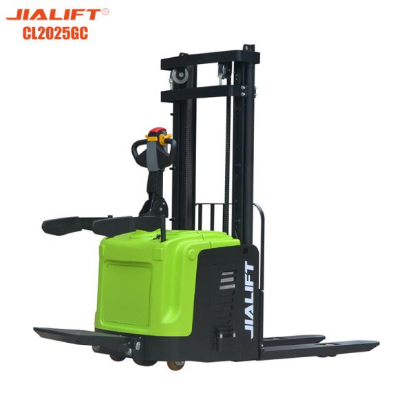 Mobile Electric Fork Stacker 2000kg Lifting Height 2530mm Double Lifting