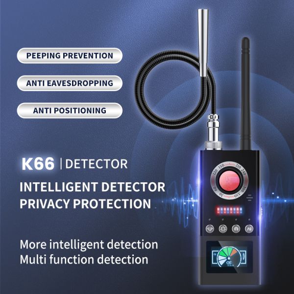 Portable Wireless Camera Detection K66 RF Scanner Signal Detector ≤0.03mv Sensitivity