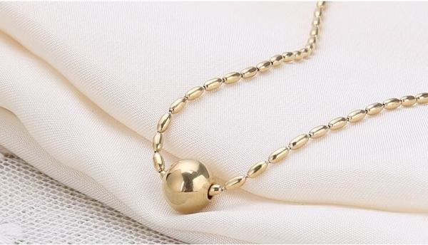Steel Ball Pendant Necklace Fashion Jewellery Stainless Steel Jewelry Gold Plating Necklace
