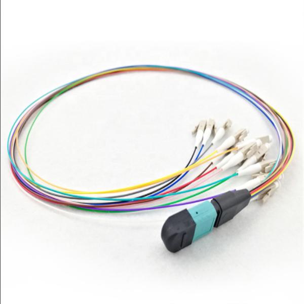 8, 12, 24 core SM/OM3/OM4 40G-100G MPO fiber optic patch cord MPO connector