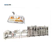 Machine automatique d'emballage de lingettes de sol humides avec contrôle servo 8 ensembles de tête de mouillage