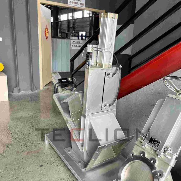 Valve de déviation à double lame en acier inoxydable pour le transport de matériaux