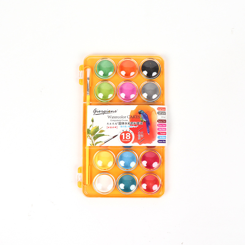 18 Colours Color Pigment Paint Travel Watercolor Set Suitable For Painting Creation And Design