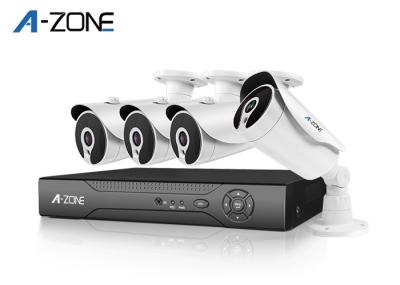 Metal Bullet IP CCTV Camera Kits 4CH 2Mp Small Cctv Camera Kits 1/2.7 CMOS Sensor
