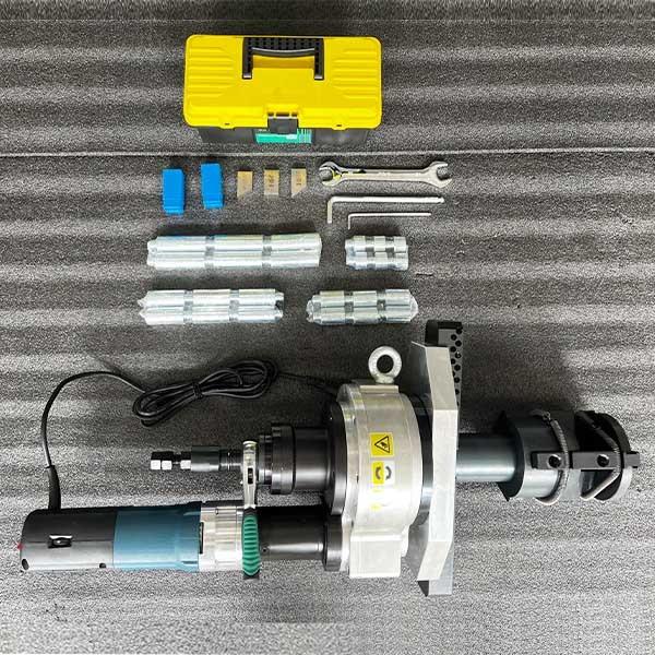Máquina de empalme de tubería neumática de trabajo pesado para corte en frío de 14 pulgadas y preparación de soldadura
