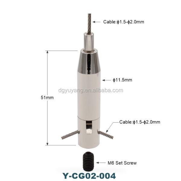 OEM Custom Luminaire Lighting Kit Acoustic Suspension with Brass Wire Cable Mounting and Hanging Stainless Steel