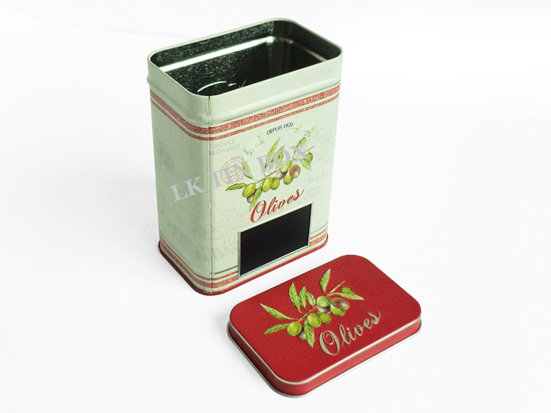1 Hard Packed Printed Rectangular Cigarette Tin Box With Embossing And Plastic Insert