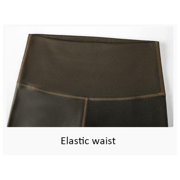 Womens High Waisted Yoga Pants Capri Gilded Nude Skin Friendly