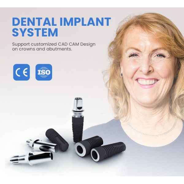 2D/3D Customized Dental Implant Prosthetic Abutment for Narrow Regular Neck Implants