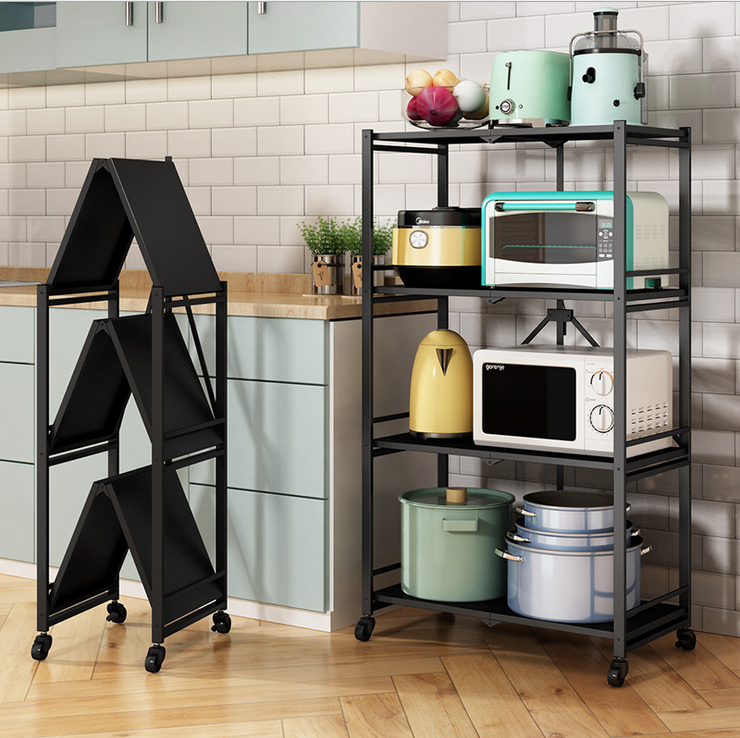 Floor 100kg Loading Five Storey Steel Kitchen Basket Rack