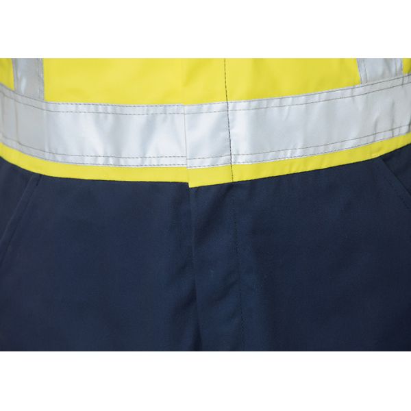 Double Stitching Safety Work Clothes High Visable Orange Jacket Bib Pants Suit