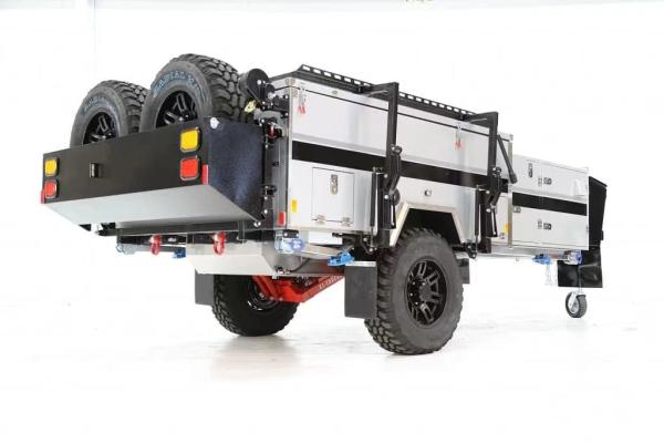 Off Road Trailer Caravan With Outdoor Kitchen External With Complete Electrical System