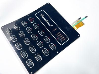 Waterproof Backlit Membrane Switch 1.0mm Thickness 3M Rear Adhesive With Gradient Printing
