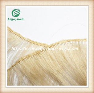 Hand tied weaviing Brazilian 5A virgin remy hair, 613#color straight hair extension weaves