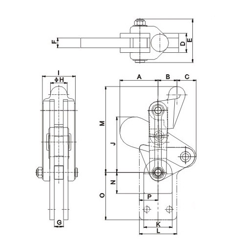 Weldable Heavy Duty Hold Down Clamps 70710 Harden Pin Eco - Friendly