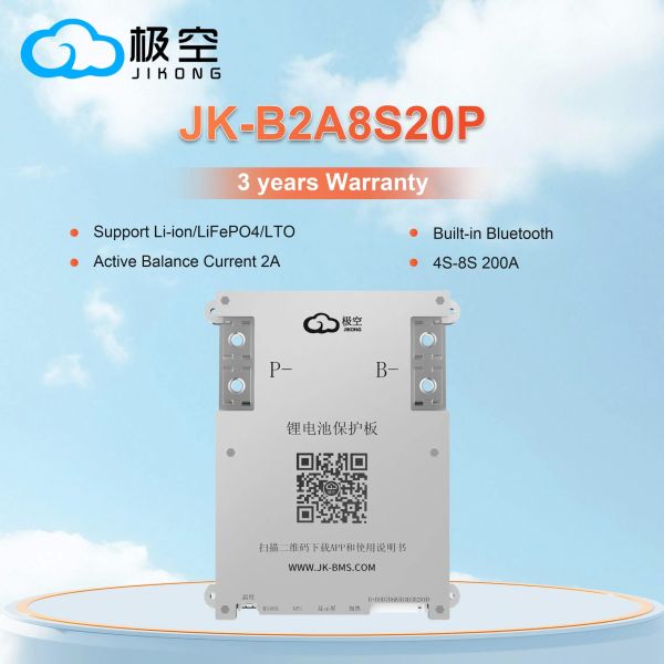 B1a8s20p 4s-8s 200A 1A LiFePO4 LFP Li-Lon PCB Electric Car Charging Station Control Board Jk BMS
